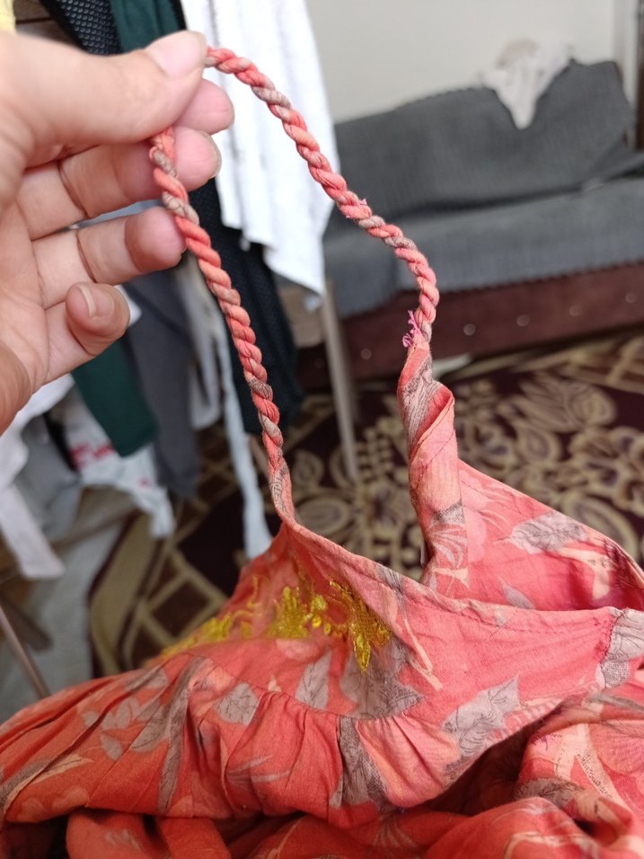 Pembe Straplez Bohem Uzun Elbise - Görsel 5