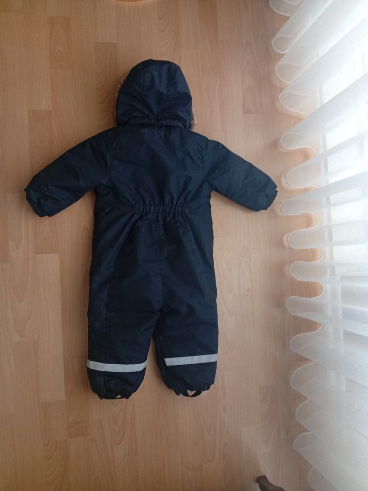 Kürklü Siyah Bebek Kayak Tulumu - Görsel 3