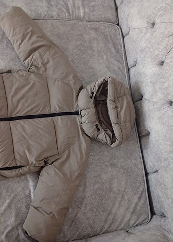 zara  bej kışlık Mont Fermuarlı - Görsel 3