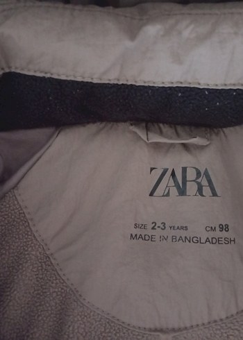 zara  bej kışlık Mont Fermuarlı - Görsel 5