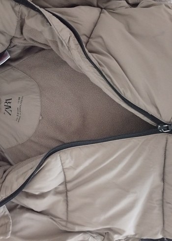 zara  bej kışlık Mont Fermuarlı - Görsel 2