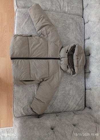 zara  bej kışlık Mont Fermuarlı - Görsel 7