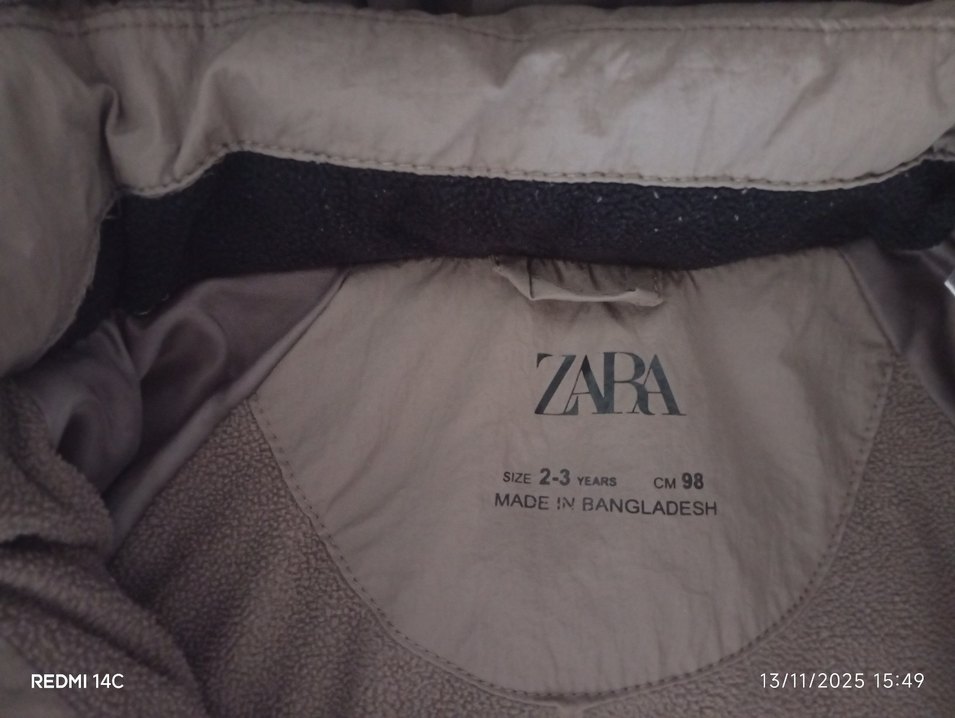 zara  bej kışlık Mont Fermuarlı - Görsel 5