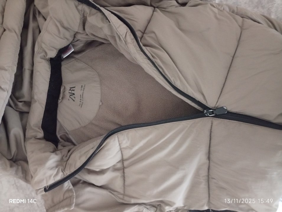 zara  bej kışlık Mont Fermuarlı - Görsel 2