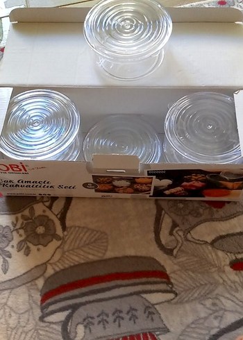 POBI 9 Parça Saklama Kabı Seti Bej-Gri - Görsel 2