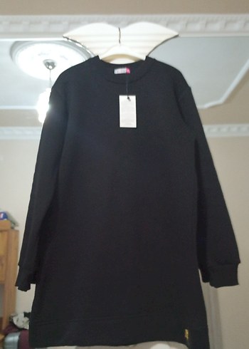 Siyah Uzun Kollu Kadın Sweatshirt - Görsel 3