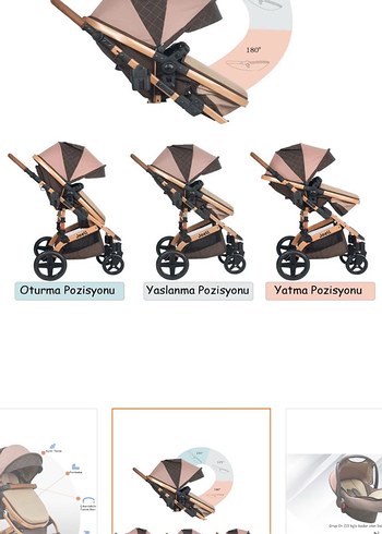 Joie Çift Yönlü Camel Bebek Arabası
