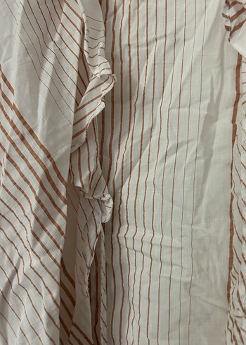 Piliseli Uzun Kollu Keten Bej Gömlek - Görsel 3