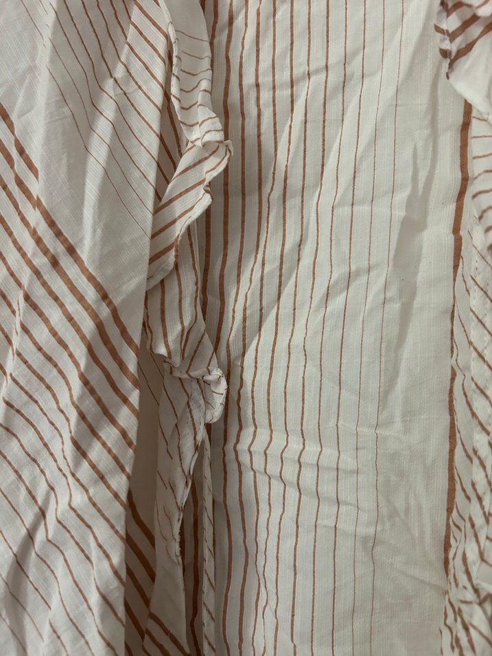 Piliseli Uzun Kollu Keten Bej Gömlek - Görsel 3