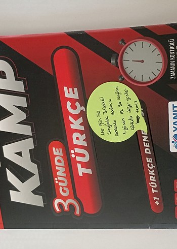 TYT Pratik Kamp 3 Günde Türkçe Kitabı