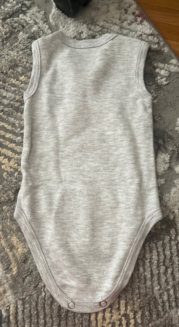 Gri Kolsuz Bebek Body - Görsel 2