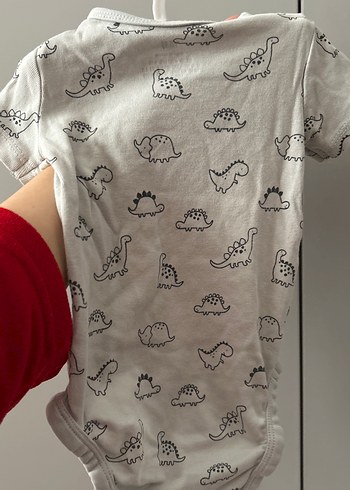 H&m  Gri Erkek Bebek Kısa Kollu Body - Görsel 2