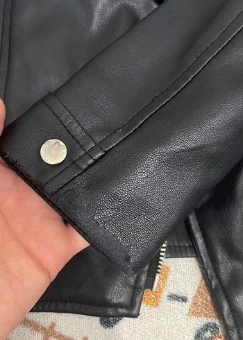 6 Yaş Beden Zara Siyah Deri Biker Ceket