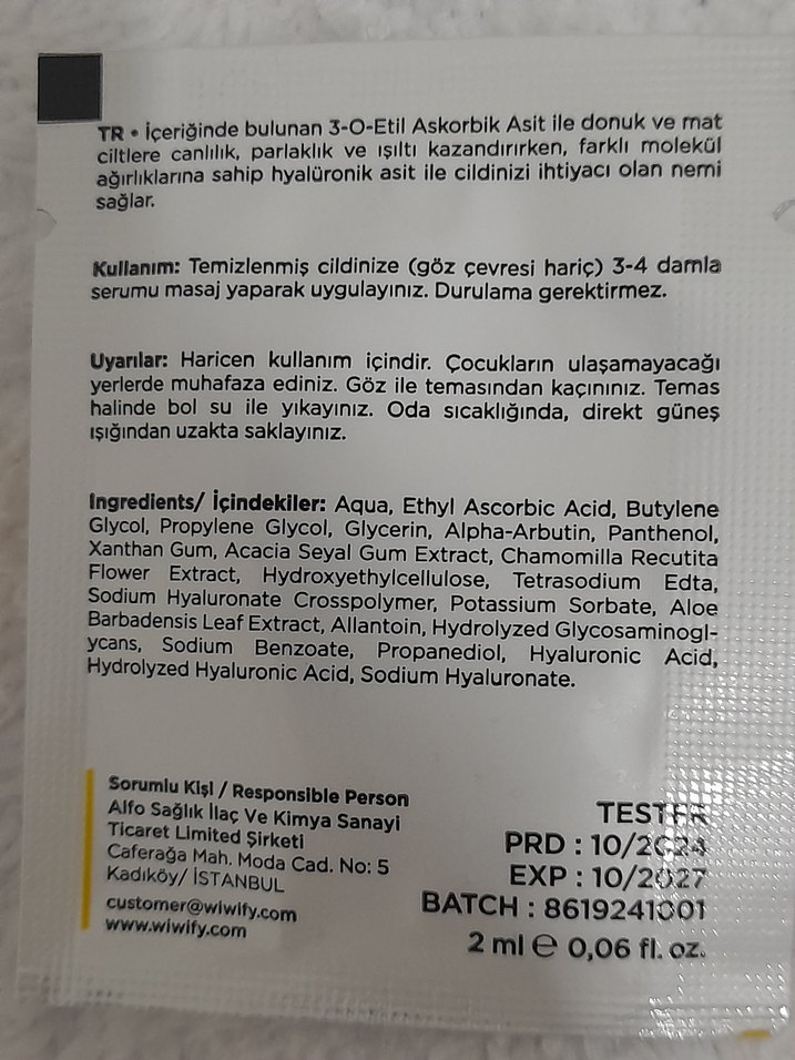 Wiwify C Vitamin Serum 2 ml tester - Görsel 2