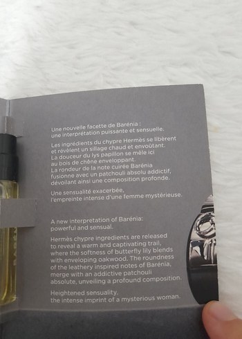 Hermes Barénia Intense Kadın Parfümü 2 ml sample - Görsel 3