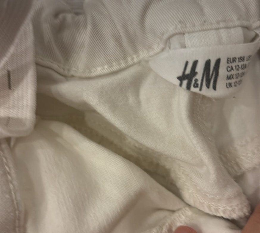 H&M BELDEN AYARLAMALI LASTİKLİ BEYAZ ŞORT - Görsel 4