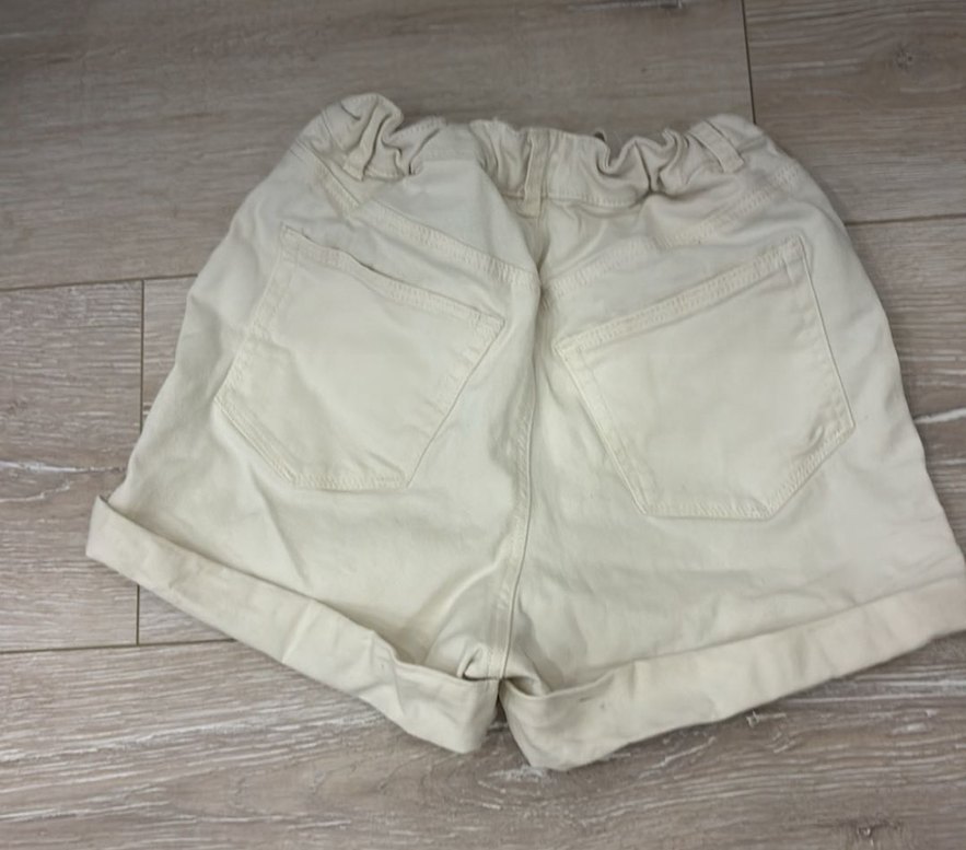 H&M BELDEN AYARLAMALI LASTİKLİ BEYAZ ŞORT - Görsel 2