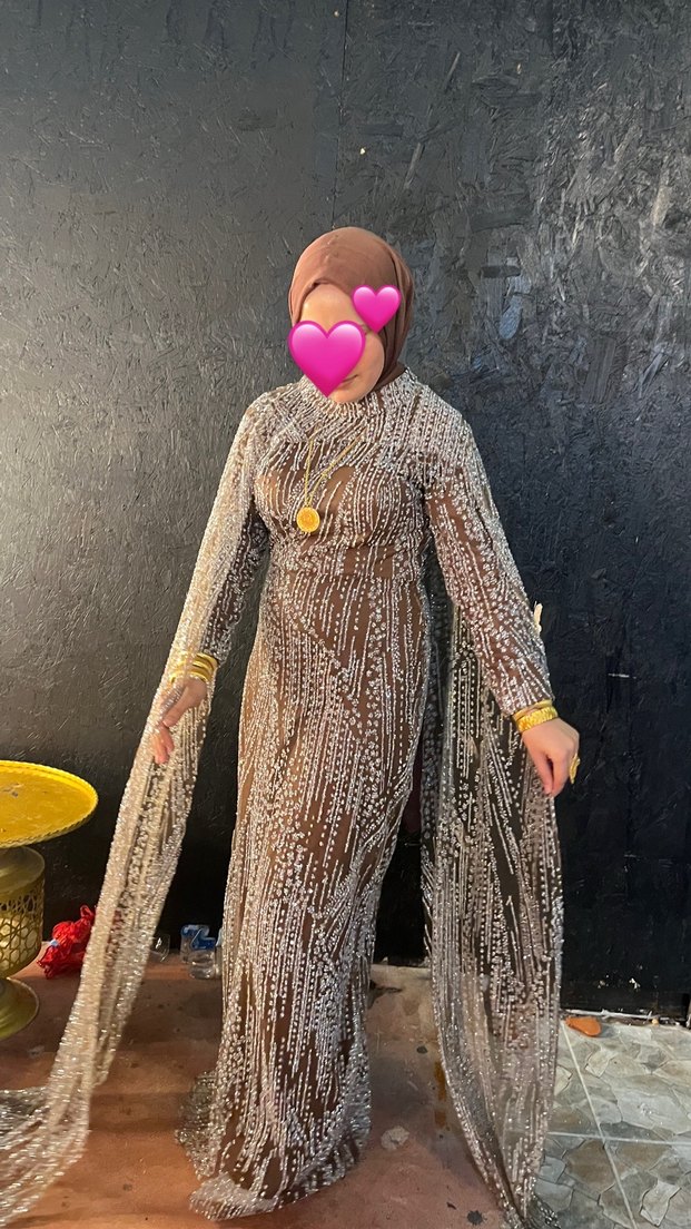 Boncuk İşlemeli  Uzun Kol Elbise - Görsel 2