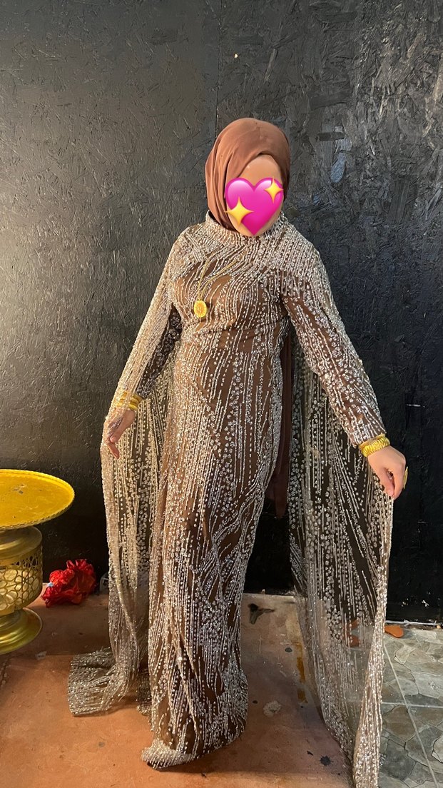 Boncuk İşlemeli  Uzun Kol Elbise - Görsel 3