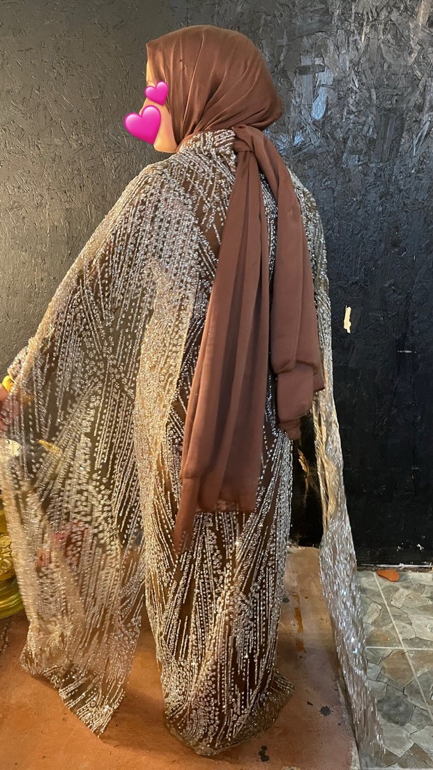 Boncuk İşlemeli  Uzun Kol Elbise - Görsel 5