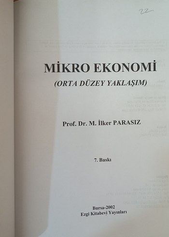 Mikro Ekonomi - Prof. Dr. İlker Parasız - Görsel 3
