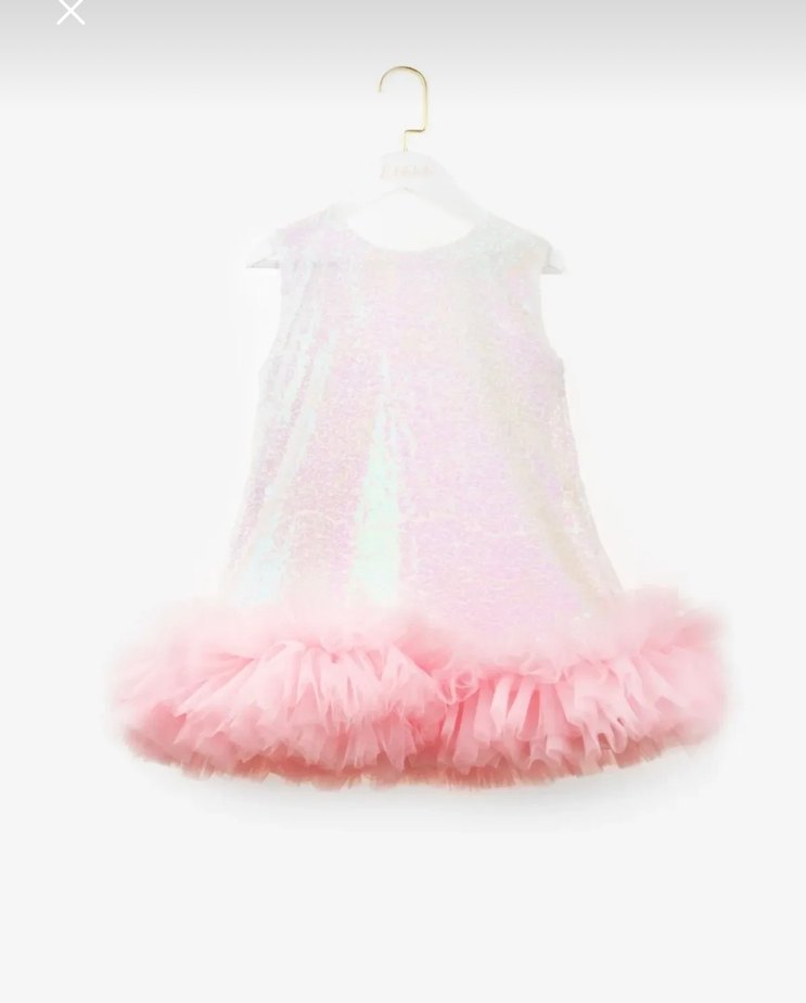 Pembe Fırfırlı Kız Çocuk Elbise - Görsel 4