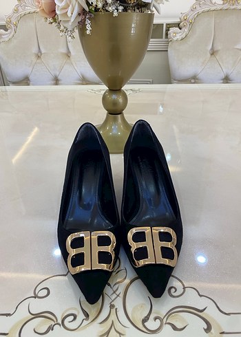 Diğer Siyah Tokalı Stiletto Kadın Ayakkabı