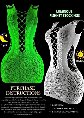 Karanlıkta Parlayan Dantel Detaylı Strappy Mini Elbise - Görsel 7