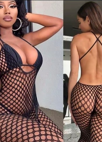 Siyah Sırtı Açık File Vücut Çorabı - Görsel 2