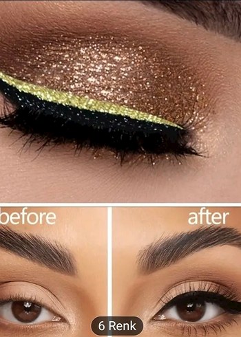 Siyah Eyeliner Kirpik Yapıştırıcı ve Fırça Seti - Görsel 3