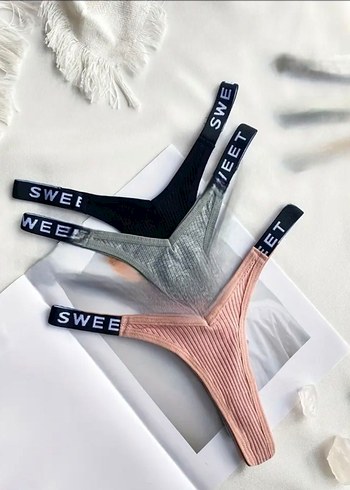 3 Adet V Tanga String Seti - Görsel 2
