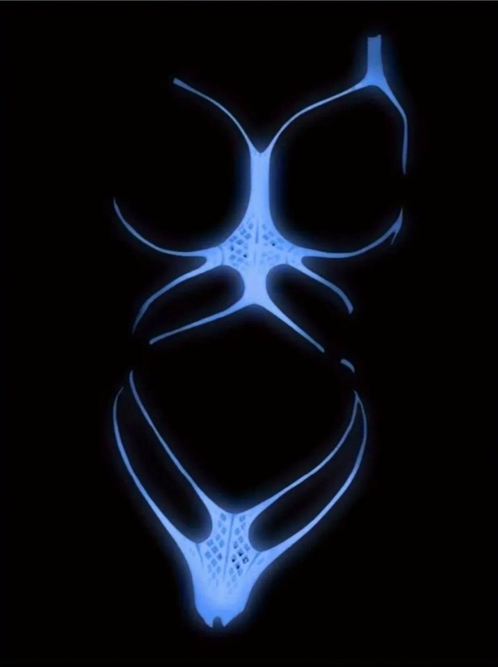 Karanlıkta Mavi Parlayan Bodysuit - Görsel 3