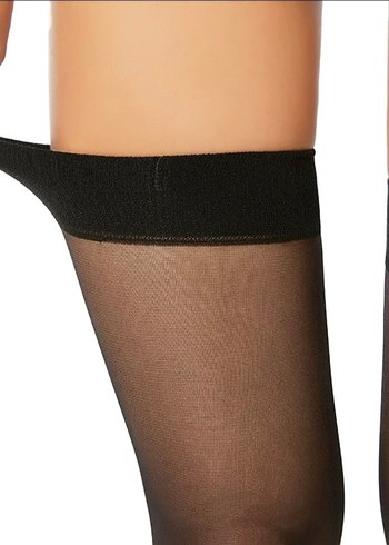 Dizüstü Siyah Çizgili Şeffaf Çorap - Görsel 6