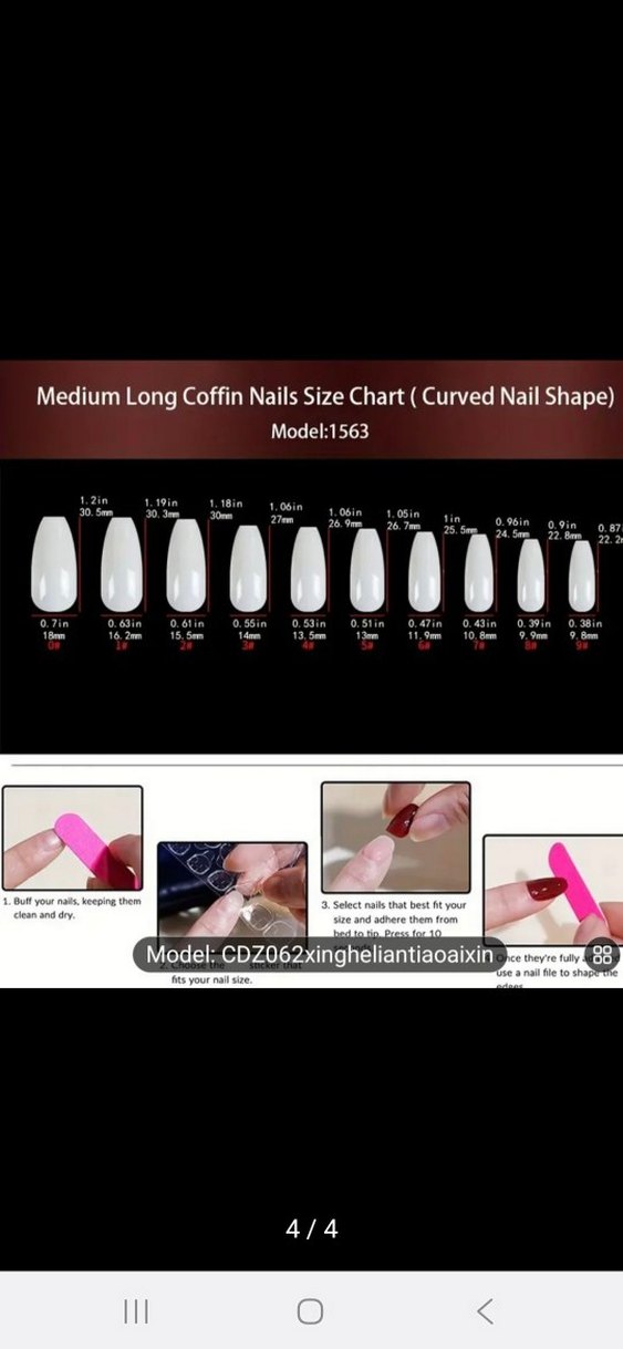 24 Parça Parlak Taş Süslemeli Tırnak Seti - Görsel 4