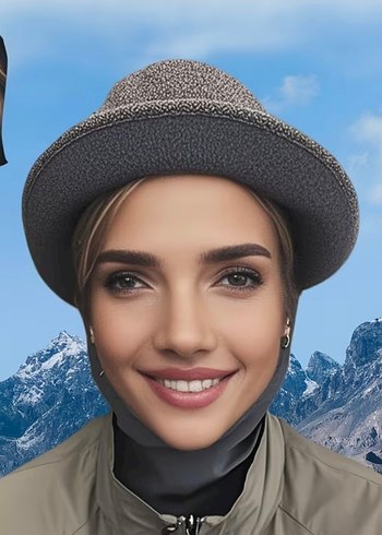 Gerçek Kadın Yüzü Baskılı Kumaş Maske - Görsel 2