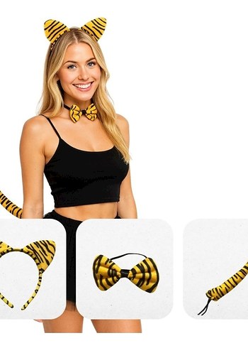 Kaplan Desenli 3 Parça Parti Aksesuarı - Görsel 2