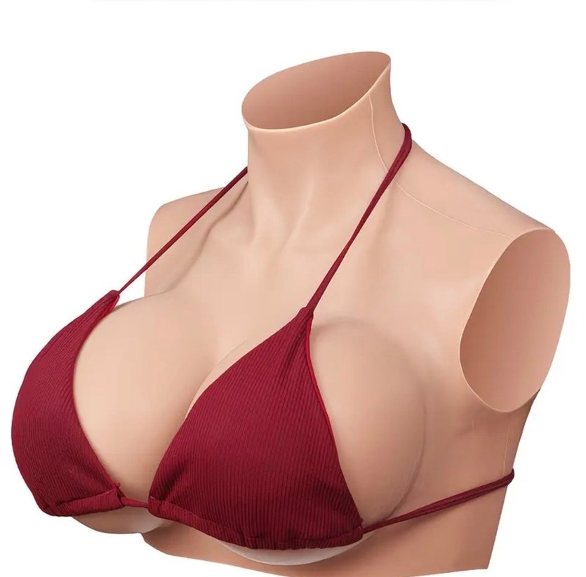 Silikon Boyunlu Giyilebilir Sahte Göğüs - Görsel 2