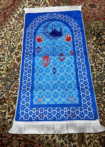 Beden çeşitli Renk Çiçek ve Kabe Desenli Renkli Seccade