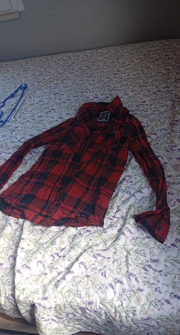 Kırmızı Bağlama Desenli Uzun Kollu Gömlek - Görsel 2