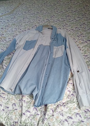 Kadın Denim Düğmeli Gömlek - Görsel 2