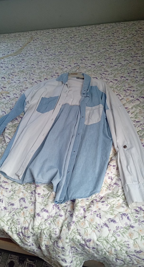 Kadın Denim Düğmeli Gömlek - Görsel 2