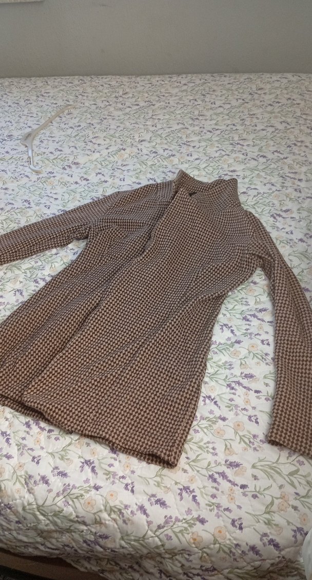 Düğmeli Kahverengi Midi Hamile Kabanı - Görsel 2