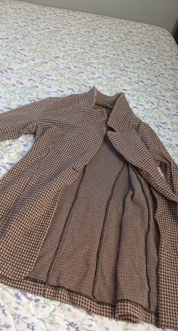 Düğmeli Kahverengi Midi Hamile Kabanı - Görsel 3