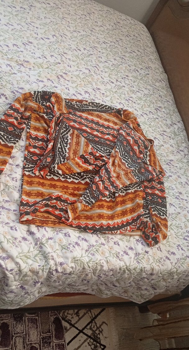 Bohem Tarz Uzun Kollu Triko Hırka - Görsel 2