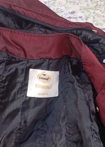 Bordo Kadın Kapüşonlu Fermuarlı Ceket - Görsel 4