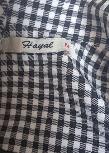 Düğmeli Gri Ekose Midi Kadın Blazer - Görsel 4