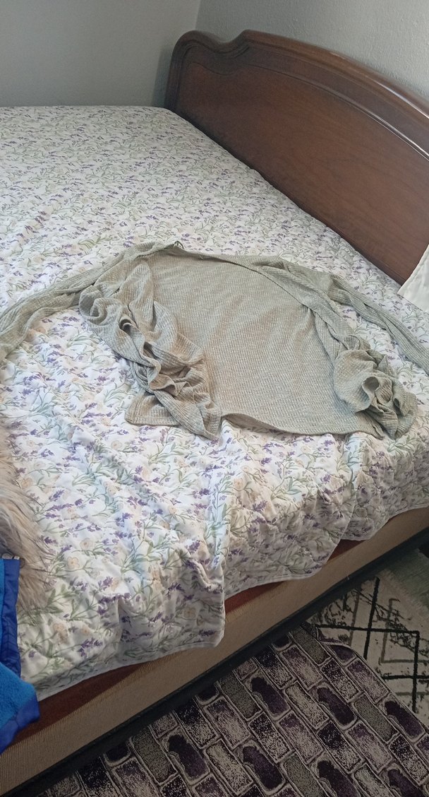 Gri V Yakalı Uzun Kollu Örgü Kadın Kazak - Görsel 2