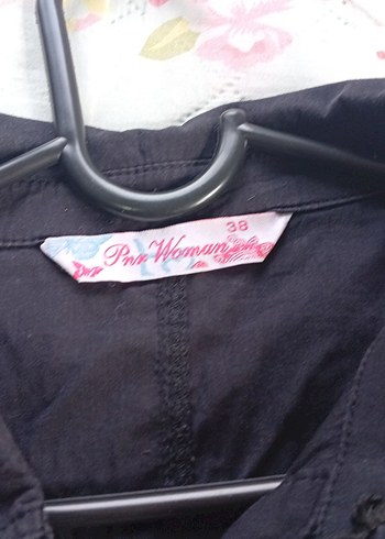 Düğmeli Siyah Kısa Kollu Denim Gömlek - Görsel 3