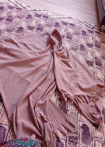 Bohem Gri Boğazlı Hamile Tunik - Görsel 2