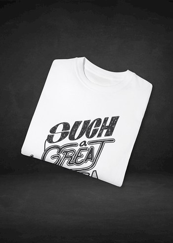 Such A Great Idea | Beyaz Bisiklet Yaka Baskılı T-Shirt - Görsel 3